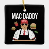 Grappige Trump friet maken frietjes Mac Daddy Keramisch Ornament (Voorkant)