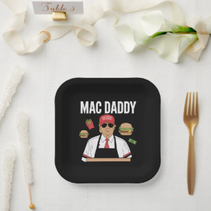 Grappige Trump friet maken frietjes Mac Daddy Papieren Bordje