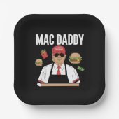 Grappige Trump friet maken frietjes Mac Daddy Papieren Bordje (Voorkant)