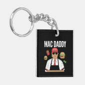 Grappige Trump friet maken frietjes Mac Daddy Sleutelhanger (Voorkant Links)