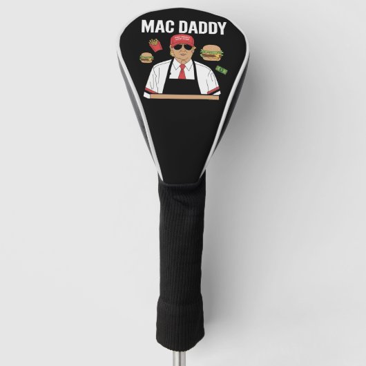 Grappige Trump frietjes maken frietjes Mac Daddy Golfheadcover (Voorkant)