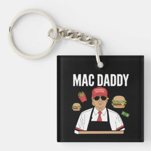Grappige Trump frietjes maken frietjes Mac Daddy Sleutelhanger