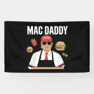 Grappige Trump frietjes maken frietjes Mac Daddy Spandoek