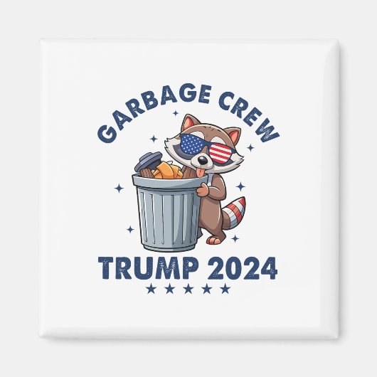 Grappige Trump Garbyge Crew Magneet (Voorkant)