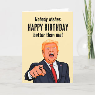 Grappige Trump Gelukkige Verjaardag Kaart