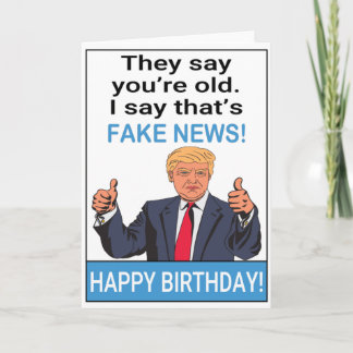 Grappige Trump Gelukkige Verjaardag Kaart