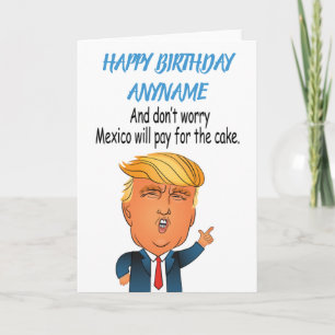 Grappige Trump Gelukkige Verjaardag Kaart