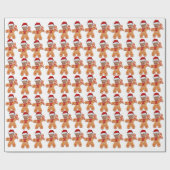 Grappige Trump Gingerbread Custom Face Foto Cadeaupapier (Vlak)