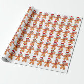 Grappige Trump Gingerbread Custom Face Foto Cadeaupapier (Uitgerold)