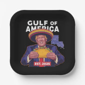 Grappige Trump Golf van Amerika 2025 Trump Papieren Bordje (Voorkant)