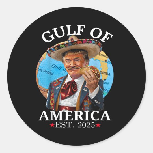 Grappige Trump Golf van Amerika 2025 Trump Ronde Sticker (Voorkant)
