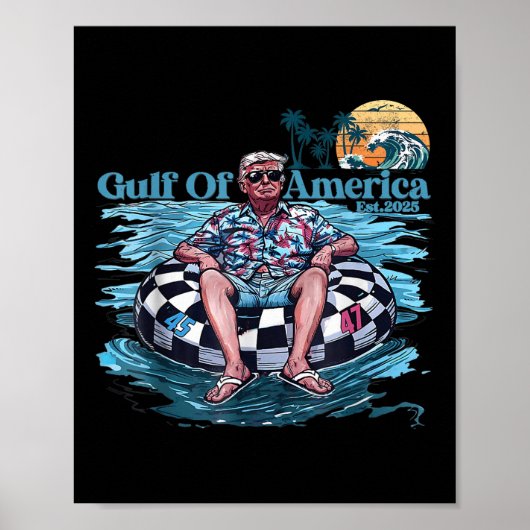 Grappige Trump Golf van Amerika EST 2025 retro Poster (Voorkant)