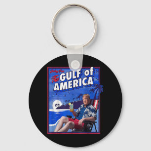 Grappige Trump Golf van Amerika Sleutelhanger