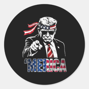 Grappige Trump Golf van Amerika Trump Kleding 1 Ronde Sticker