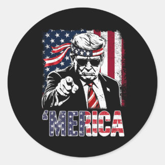 Grappige Trump Golf van Amerika Trump Kleding 3 Ronde Sticker