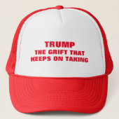 Grappige Trump Grifter Trucker Pet (Voorkant)