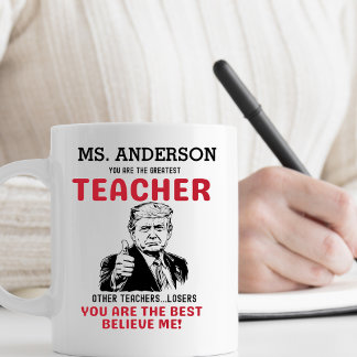 Grappige Trump grootste leraar gepersonaliseerd Koffiemok