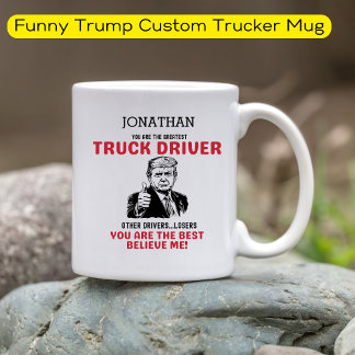 Grappige Trump grootste vrachtwagenchauffeur geper Koffiemok