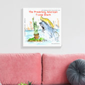 Grappige Trump Haai Canvas Print van Rick London (Insitu (Woonkamer))