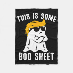 Grappige Trump Halloween Dit Is Enig Boo Blad Fleece Deken