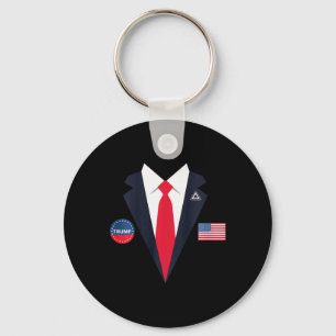 Grappige Trump Halloween-kostuum voor kinderen VS  Sleutelhanger