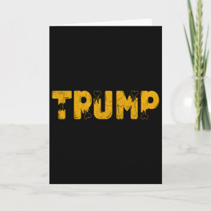 Grappige Trump Halloween Spokengeest Trump Kostuum Kaart