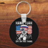 Grappige Trump Hawk Tuah - Spuug Op Dat Ding Meme Sleutelhanger (Voorkant)