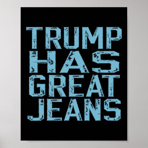 Grappige Trump Heeft Grote Broek Meme Vintage Gedi Poster