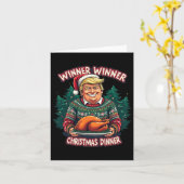 Grappige Trump Humor kerstwinnaar Kaart (Gele Bloem)