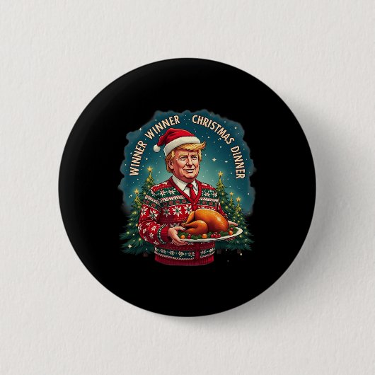 Grappige Trump Humor kerstwinnaar Ronde Button 5,7 Cm (Voorkant)