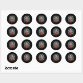 Grappige Trump Humor kerstwinnaar Ronde Sticker (Vel)