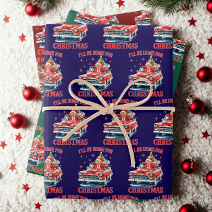 Grappige Trump, ik ben thuis voor de kerst Inpakpapier Vel