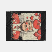 Grappige Trump Is Mijn Valentijn Ugly Sweaters Tru Fleece Deken (Voorkant (Horizontaal))