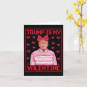 Grappige Trump Is Mijn Valentijn Ugly Sweaters Tru Kaart (Gele Bloem)