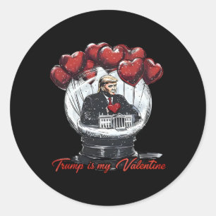 Grappige Trump Is Mijn Valentijn Ugly Sweaters Tru Ronde Sticker