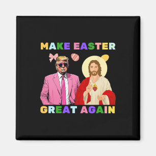 Grappige Trump Jezus Christus Maak Pasen Groot Aga Magneet