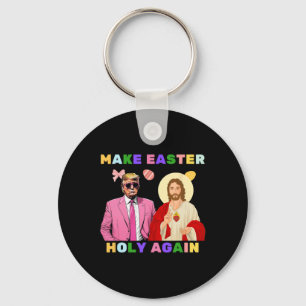 Grappige Trump Jezus Christus Maak Pasen Heilig Ag Sleutelhanger
