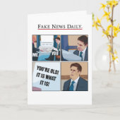 Grappige Trump Jonathan Swan Interview Verjaardag Kaart (Gele Bloem)