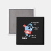 Grappige Trump-kaart van de VS - Canada Magneet (Voorkant / Achterkant)