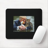 Grappige Trump kat en eend memes Kerstmis Hallowee Muismat (Met muis)