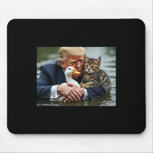Grappige Trump kat en eend memes Kerstmis Hallowee Muismat