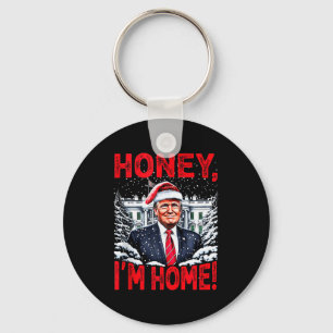 Grappige Trump Kerst Honey Ik ben thuis Donald Tru Sleutelhanger