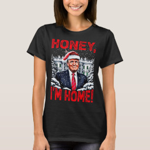 Grappige Trump Kerst Honey Ik ben thuis Donald Tru T-shirt