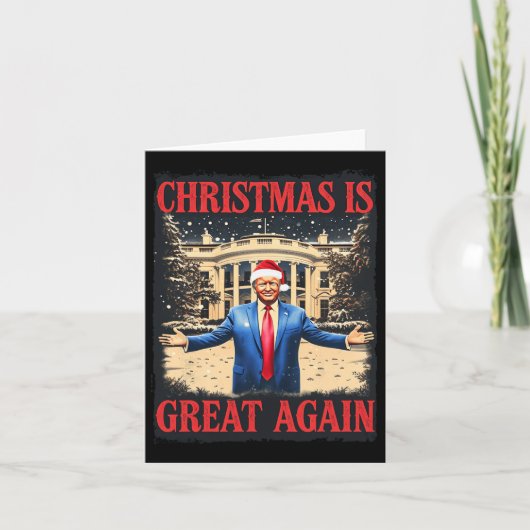 Grappige Trump kerst is weer geweldig kerstpyjama Kaart (Voorkant)
