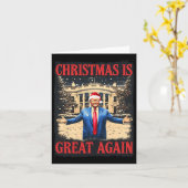 Grappige Trump kerst is weer geweldig kerstpyjama Kaart (Gele Bloem)