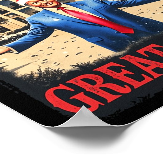 Grappige Trump kerst is weer geweldig kerstpyjama Poster (Hoek)