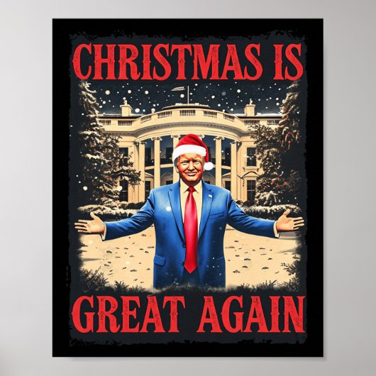 Grappige Trump kerst is weer geweldig kerstpyjama Poster (Voorkant)