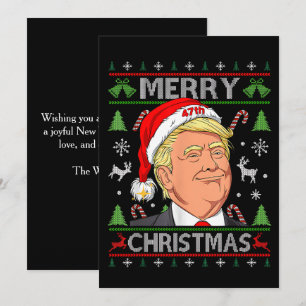 Grappige Trump kerst Kaart, vrolijk kerstfeest Feestdagenkaart
