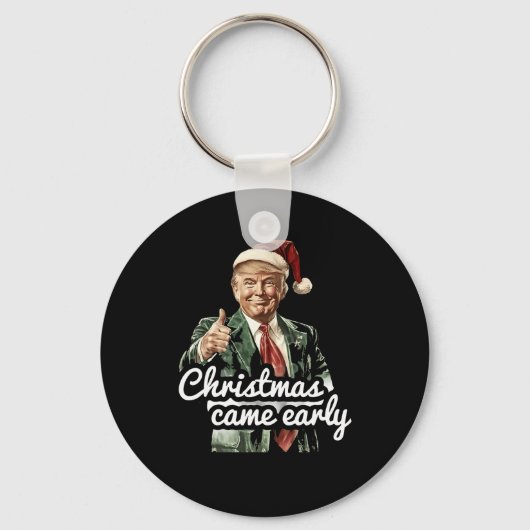 Grappige Trump-kerst kwam begin dit jaar 2024 Sleutelhanger (Voorkant)