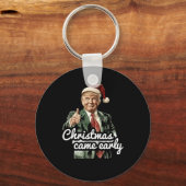 Grappige Trump-kerst kwam begin dit jaar 2024 Sleutelhanger (Voorkant)